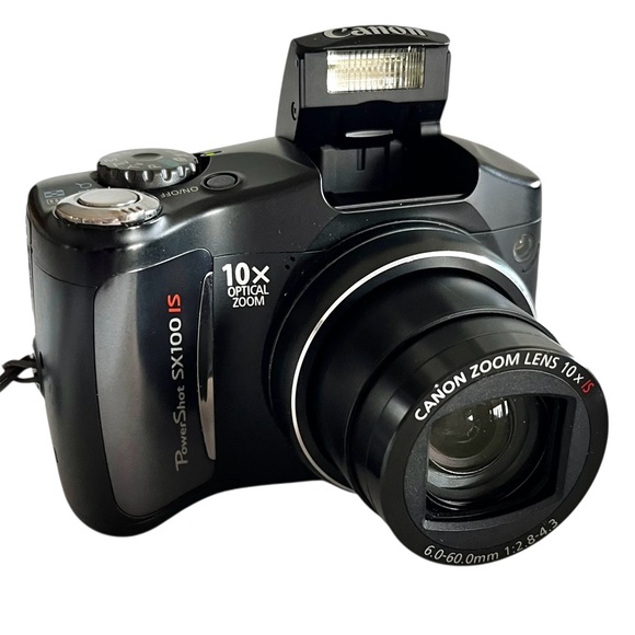 Canon PowerShot SX100 IS 8.0MP Digital Camera - Black TESTED WORKING + Gear - Picture 1 of 11